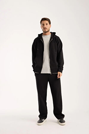 %100 Pamuk Erkek Oversize Kapüşonlu Sweatshirt ve Eşofman Altı (Takım)