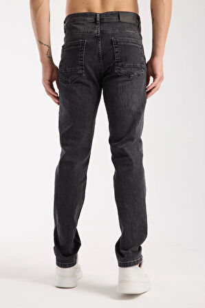 Streç Dar Paça Erkek Kot Pantolon - Esnek Likralı Slim Fit Jean - Konforlu Pamuklu Kumaş