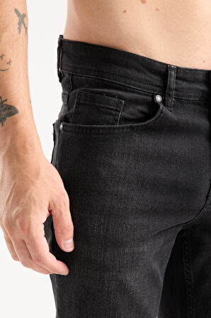 Streç Dar Paça Erkek Kot Pantolon - Esnek Likralı Slim Fit Jean - Konforlu Pamuklu Kumaş