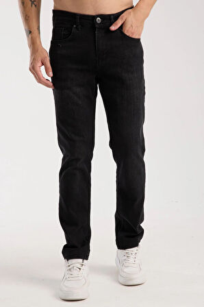Streç Dar Paça Erkek Kot Pantolon - Esnek Likralı Slim Fit Jean - Konforlu Pamuklu Kumaş
