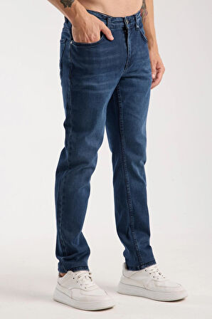 Erkek Slim Fit/Normal Kesim Jean Pantolon - Esnek (%2 Elastan) ve Pamuklu (%98) 