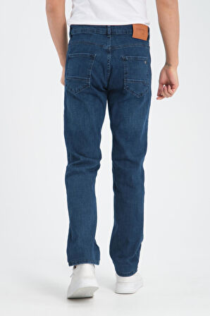 Düz Kesim Erkek Kot Pantolon - Esnek Kumaş, Normal Kalıp Jean (%98 Pamuk)