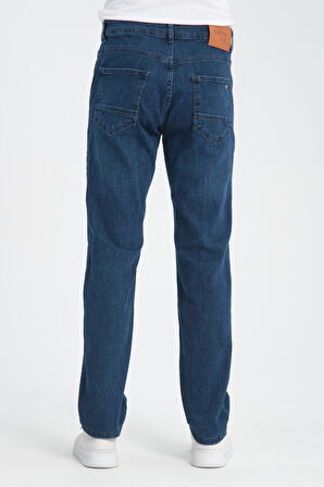 Düz Kesim Erkek Kot Pantolon - Esnek Kumaş, Normal Kalıp Jean (%98 Pamuk)