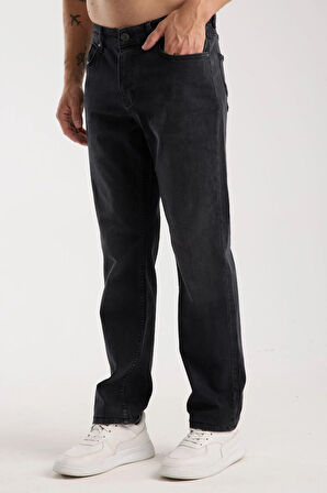 Erkek Regular Kesim Jean Pantolon %98 Pamuk %2 Elastan Koyu Denim Kot