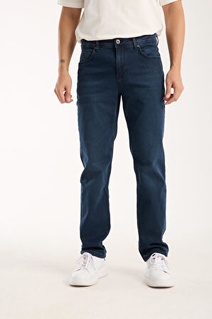 Erkek Regular Likralı Esnek Kot Pantolon Jean - %98 Pamuk %2 Lycra