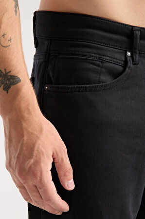 Erkek Kot Pantolon Jean Regular Fit Pamuklu Esnek Straight Leg Denim - %98 Pamuk 52 Lycra