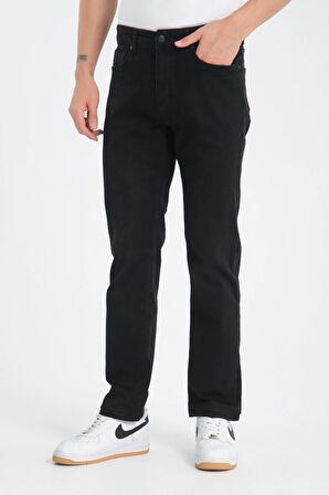 Düz Kesim Erkek Kot Pantolon - Esnek Kumaş, Normal Kalıp Jean (%98 Pamuk)