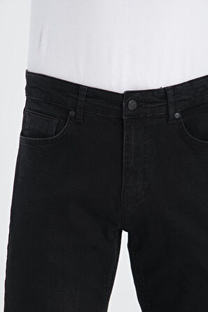 Düz Kesim Erkek Kot Pantolon - Esnek Kumaş, Normal Kalıp Jean (%98 Pamuk)