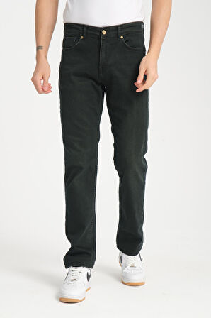 Düz Kesim Erkek Kot Pantolon - Esnek Kumaş, Normal Kalıp Jean (%98 Pamuk)