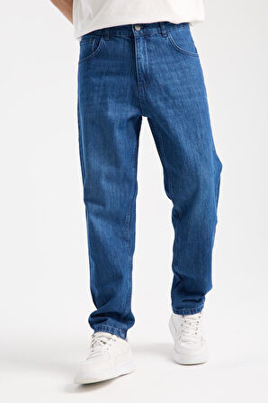 %100 Pamuk Erkek Boyfriend Jean
