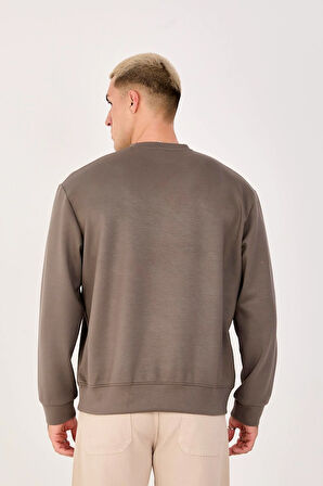 %100 Pamuk Erkek Sweatshirt Kalın Kumaş Uzun Kol 