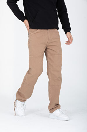 Basic %100 Pamuk Loose Fit Baggy Pantolon Paçası Büzülür İpli | Rahat Kalıp