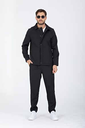 Oversize İnce Erkek Mont + Jogger Pantolon (2 Parça Takım)