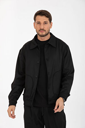 Erkek Mont Ceket - Smart Casual Gömlek Yaka Model - Poliviskon Kumaş 