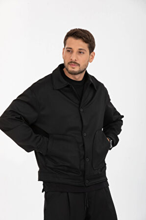 Erkek Mont Ceket - Smart Casual Gömlek Yaka Model - Poliviskon Kumaş 