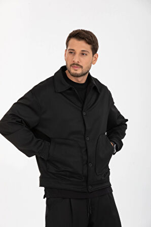 Erkek Mont Ceket - Smart Casual Gömlek Yaka Model - Poliviskon Kumaş 