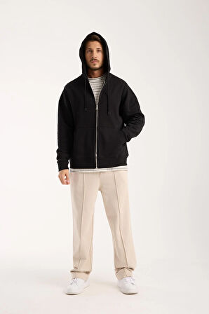 %100 Pamuk Kapüşonlu Sweatshirt & Eşofman Altı Kombin