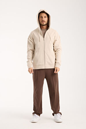 %100 Pamuk Kapüşonlu Sweatshirt & Eşofman Altı Kombin