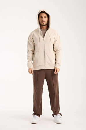 %100 Pamuk Kapüşonlu Sweatshirt & Eşofman Altı Kombin