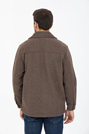 Oversize/Regular Fit Düğmeli %100 Pamuk Ceket - Kışlık Basic Model
