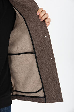 Oversize/Regular Fit Düğmeli %100 Pamuk Ceket - Kışlık Basic Model