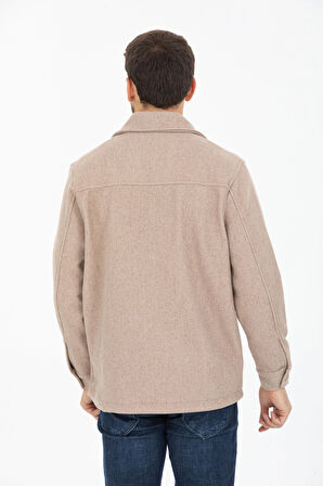 Oversize/Regular Fit Düğmeli %100 Pamuk Ceket - Kışlık Basic Model