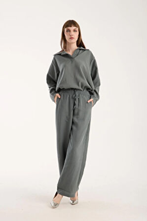 İpeksi Yumuşaklıkta Modal Kumaş Rahat Kesim Pantolon