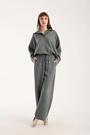 İpeksi Yumuşaklıkta Modal Kumaş Rahat Kesim Pantolon