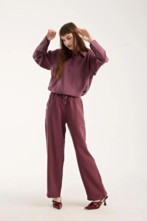 İpeksi Yumuşaklıkta Modal Kumaş Rahat Kesim Pantolon