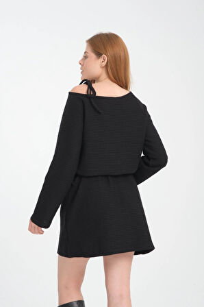 %100 Pamuk Diz Üstü Rahat Kesim Günlük Elbise