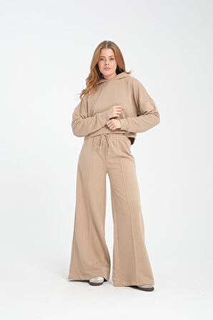 Pamuklu Kapüşonlu Kadın Sweatshirt