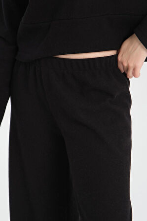 Selanik Kumaşı Wide Leg Kadın Pantolon/Eşofman Altı