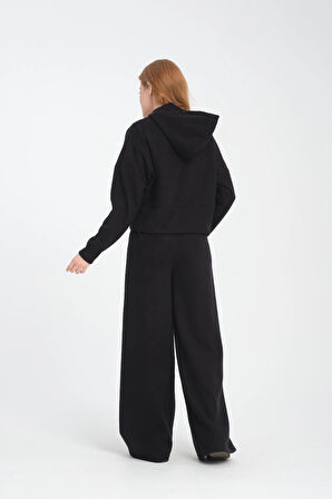 Selanik Kumaşı Wide Leg Kadın Pantolon/Eşofman Altı