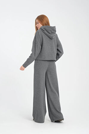 Selanik Kumaşı Wide Leg Kadın Pantolon/Eşofman Altı