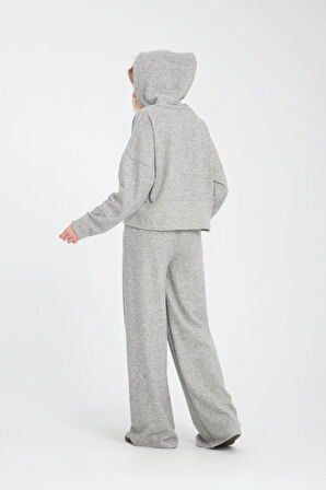 Selanik Kumaşı Wide Leg Kadın Pantolon/Eşofman Altı