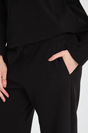 Relaxed Fit Selanik Kumaşı Kadın Pantolon/Eşofman Altı