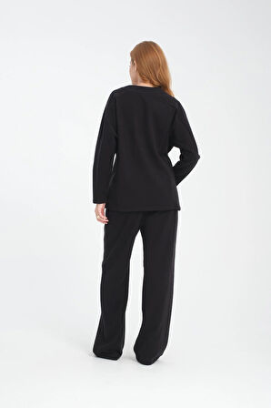 Relaxed Fit Selanik Kumaşı Kadın Pantolon/Eşofman Altı