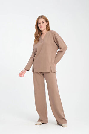 Relaxed Fit Selanik Kumaşı Kadın Pantolon/Eşofman Altı