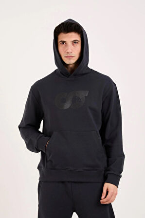 %100 Pamuk Relax Fit Erkek Hoodie – Ön Baskılı Kapüşonlu Sweatshirt
