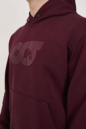 %100 Pamuk Relax Fit Erkek Hoodie – Ön Baskılı Kapüşonlu Sweatshirt