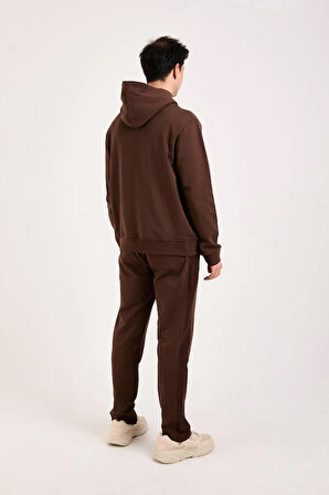 %100 Pamuk Relax Fit Erkek Hoodie – Ön Baskılı Kapüşonlu Sweatshirt