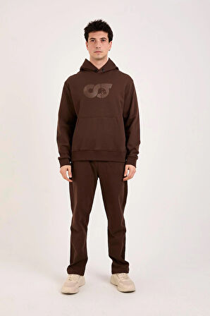 %100 Pamuk Relax Fit Erkek Hoodie – Ön Baskılı Kapüşonlu Sweatshirt