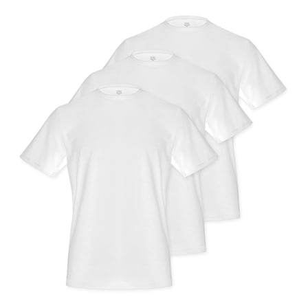 (3'Lü Paket) Bisiklet Yaka Erkek Slim Fit Basic T-Shirt %100 Pamuk