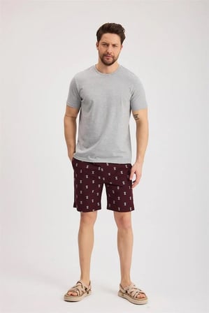 (3'Lü Paket) Bisiklet Yaka Erkek Slim Fit Basic T-Shirt %100 Pamuk