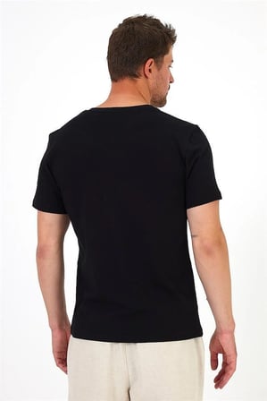 (3'Lü Paket) %100 Pamuklu V Yaka Slim Fit Basic Erkek T-Shirt