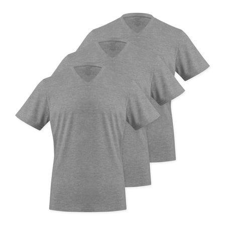 (3'Lü Paket) %100 Pamuklu V Yaka Slim Fit Basic Erkek T-Shirt