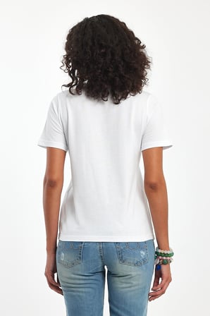 (3 Renk 3'Lü Paket) %100 Pamuklu Bisiklet Yaka Slim Fit Basic Kadın T-Shirt