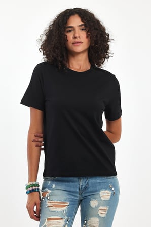 (3 Renk 3'Lü Paket) %100 Pamuklu Bisiklet Yaka Slim Fit Basic Kadın T-Shirt