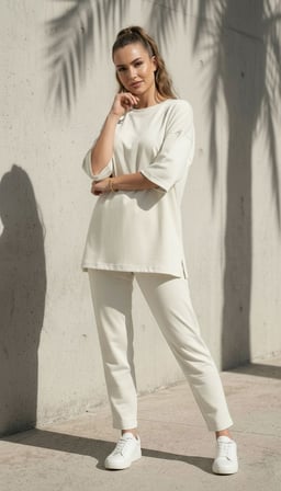 Kacın Oversize Kesim Kısa Kol Basic Modal İkili Takım