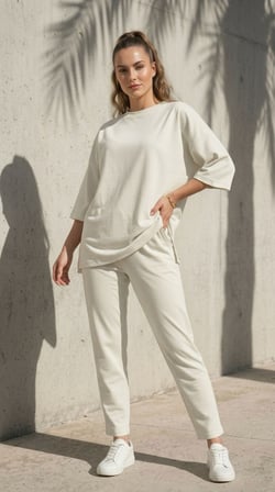 Kacın Oversize Kesim Kısa Kol Basic Modal İkili Takım